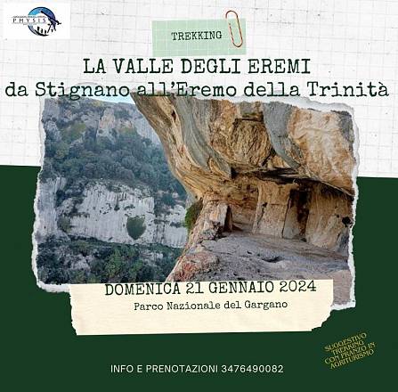 Trekking valle degli eremi - parco nazionale del gargano